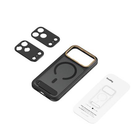 SmallRig 5549 FilMov - case/etui foto-video z płytkami obiektywu do iPhone 17 Pro, czarny - zawartość zestawu